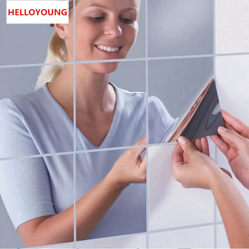 

16 шт., акриловые зеркальные наклейки на стену