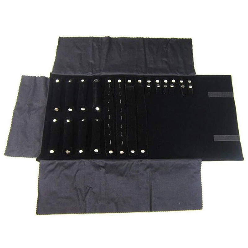 

Roll Bag Organizer for Necklace Bracelet Earrings Ring Foldable Jewelry Display Showcase for Shows Storage