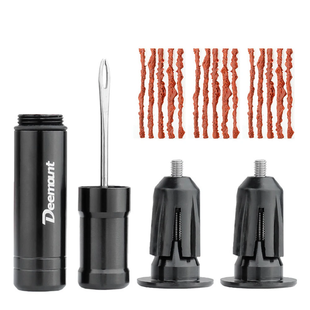 

Bicycle Tubeless Tire Repair Tool Tyre Drill Puncture Urgent Tire Repair Kit with Rubber Stripes Handlebar Plug Bike Accessories