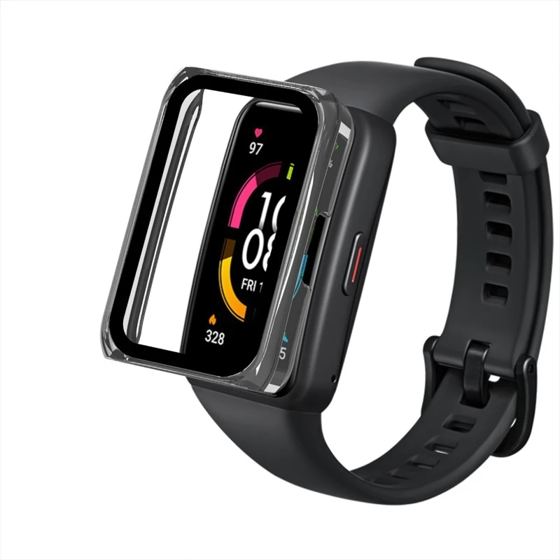 

448F чехол для huawei Band 7, защитный чехол, полная защита для huawei Band 7, защитный чехол + закаленное стекло
