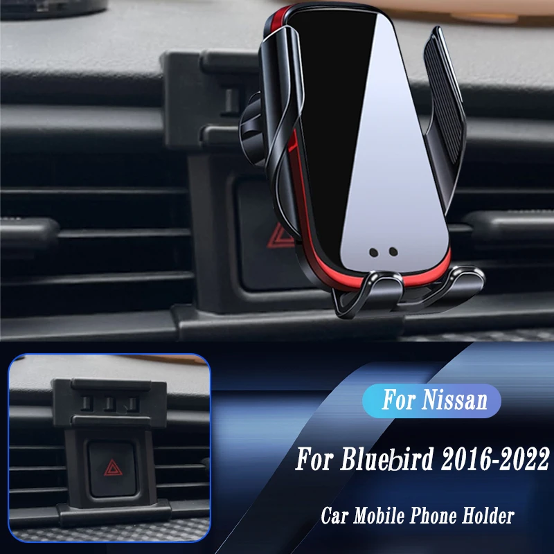 

Car Wireless Charger Auto Mount Phone Holder For Nissan Bluebird 2016-2022 Adjustable GPS Navigation Bracket Car Accessories