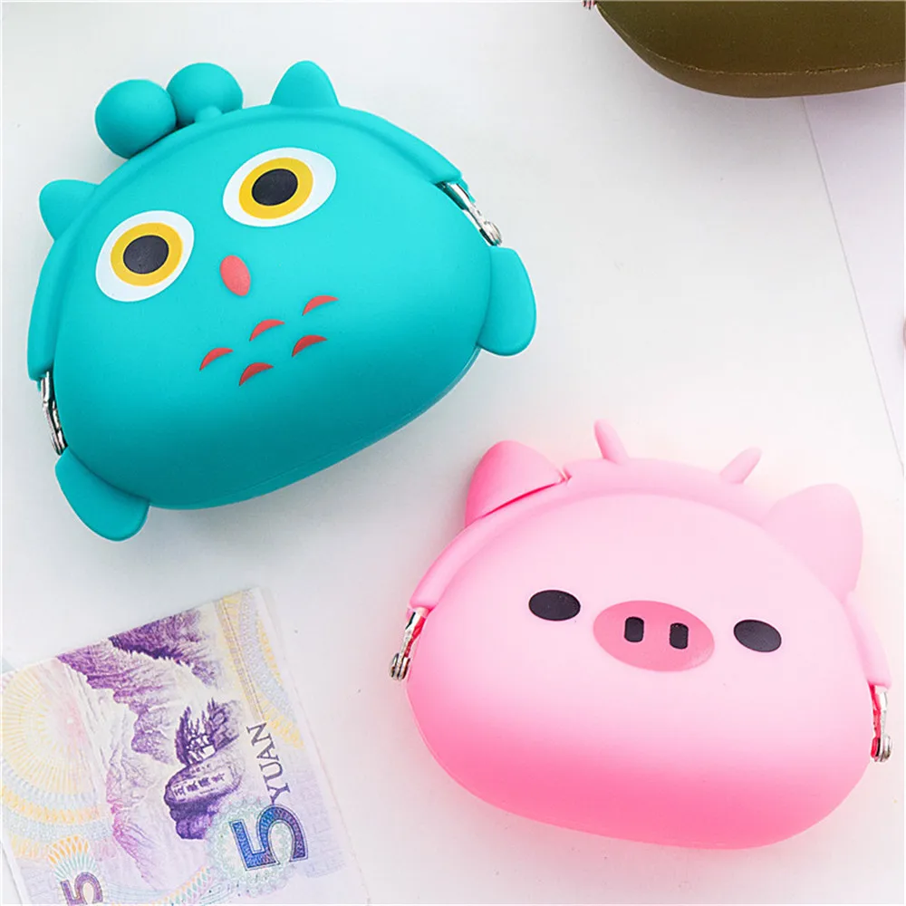 

1pc Kawaii Animal Shape Coin Purse Portable Storage Box with Zipper Parts Children's Gift Cute Storage Tool