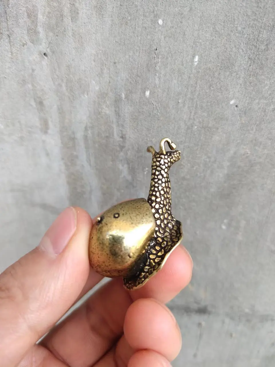 

Vintage Home decor sculpture statue brass copper funny snails