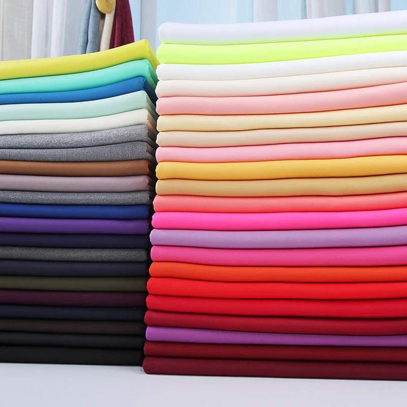 Elastic Knitted Fabric Spandex Stretch Air Layer for Sewing Dresses Baseball Jacket Skirt by Half Meter