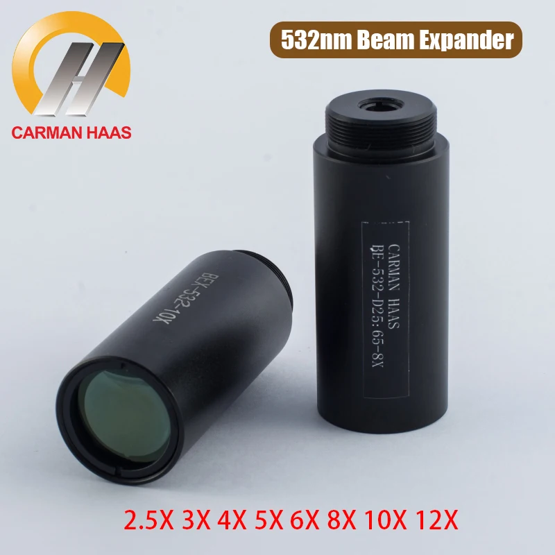 

Carmanhaas 532nm Beam Expander 3X 4X 5X 6X 8X 10X for 3W 5W Green Laser Marking Machine M22x0.75