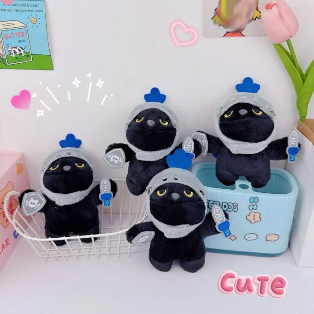 Сопровождающая кукла Щит Рыцарь Кот Плюшевая Брелок Милый кот игрушка Подвеска