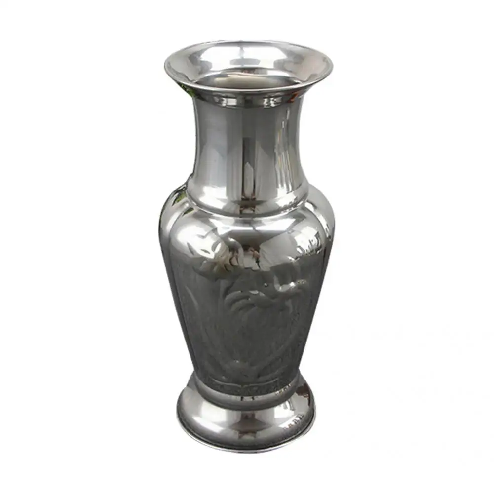 

Modern Tall Versatile Minimalist Style Wide Application Stainless Steel Vase for Office Metal Flower Vase Desktop Vases