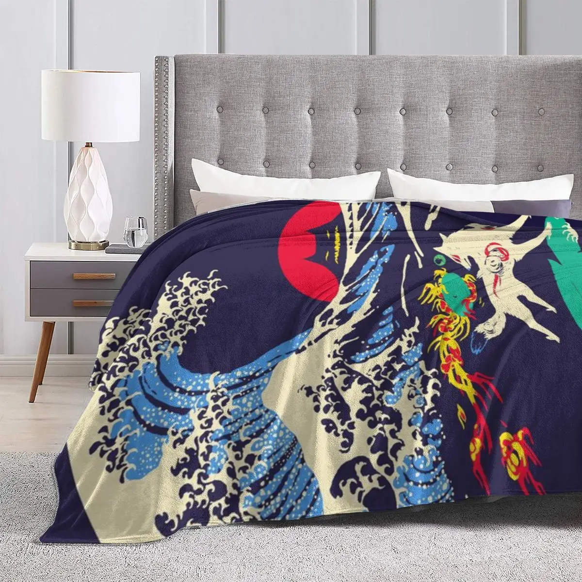 The Great Wave Off Oni Island Ультрамягкое одеяло из микрофлиса