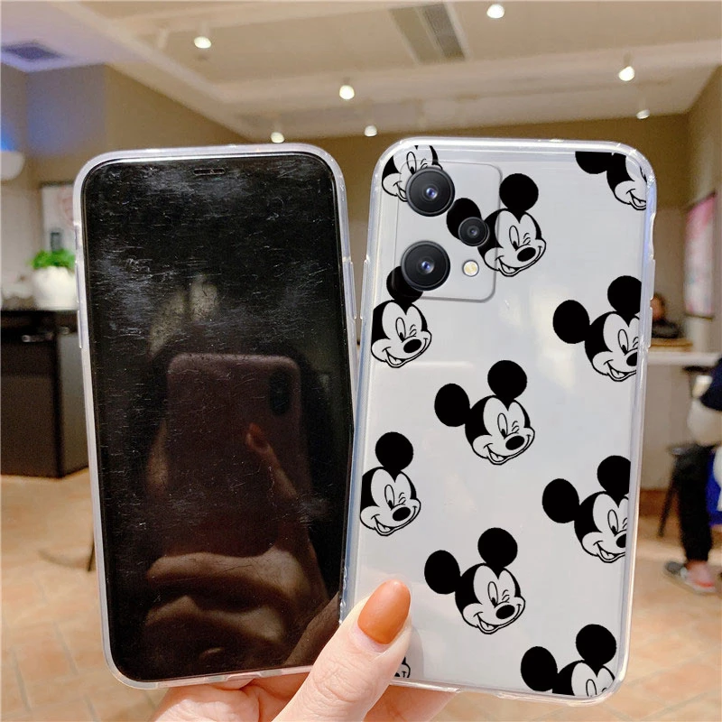 for Realme 9 Pro Realme9 Pro+ Plus Phone Case Mickey Minnie Mouse Daisy Donald Duck Stitch Cute Clear Transparent TPU Soft Cover images - 6
