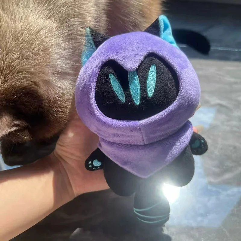 Фото 10 см Valorant Omen Cat Plushie мультфильм Омен плюшевая кукла игрушки для тела Коллекционная фигурка брелок Pandents куклы подарки №1