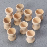12pcs wooden egg holder household kitchen eggs holding cups tabletop refrigerator egg tray container wood storage
