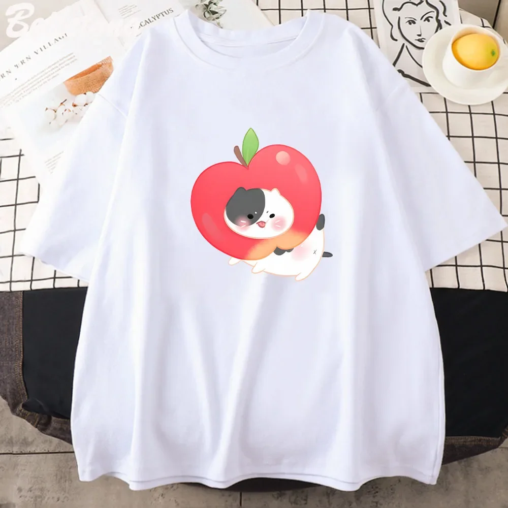 Женская футболка в стиле Харадзюку Angy розовая Милая с мультяшным принтом