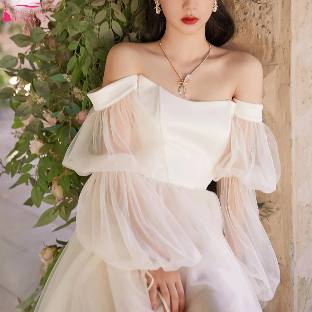 

Tulle Long Sleeve Removeable Wedding Sleeves Chic elastic Band Bridal Fingerless Gloves ZG020