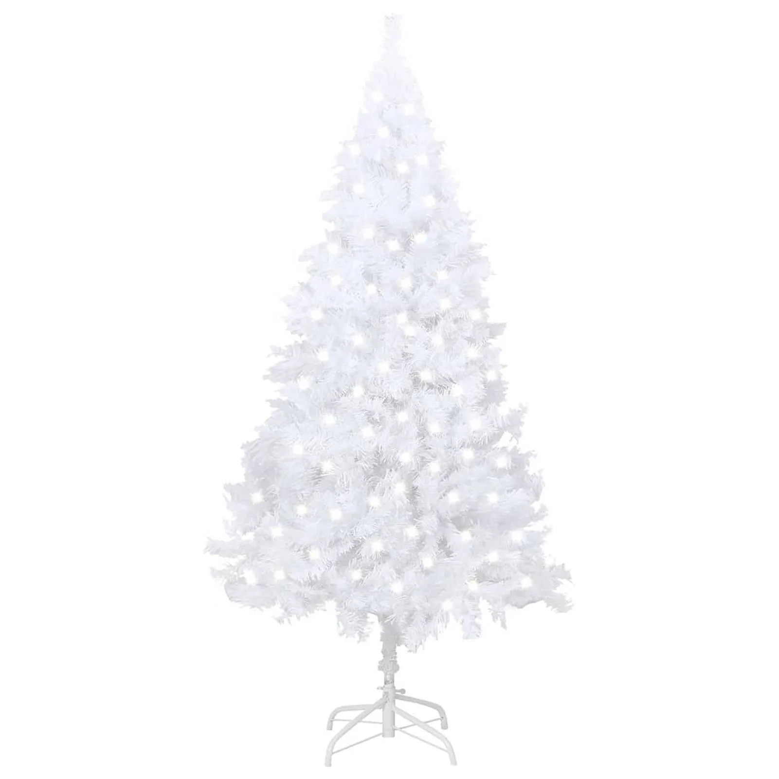 

Artificial Christmas Tree with LEDs&Thick Branches White 47.2"