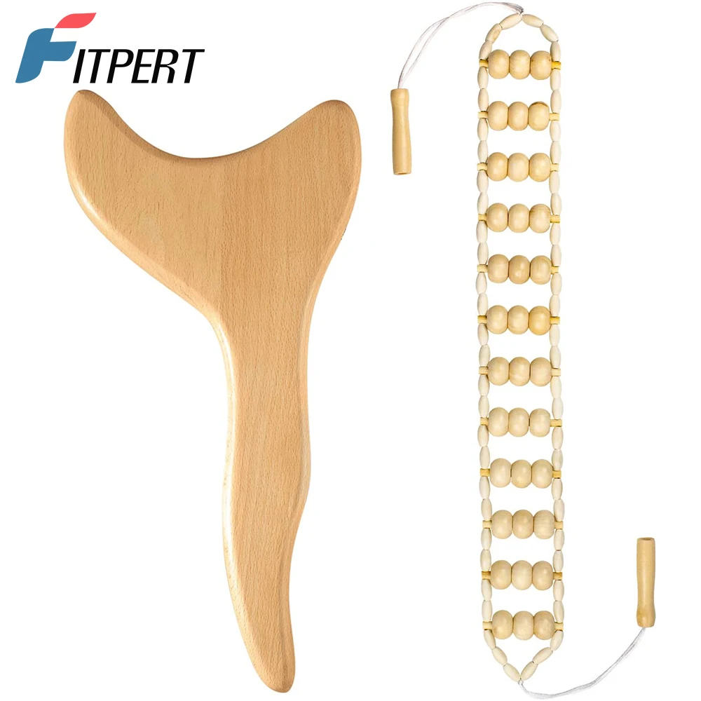 

2Pcs/Set Wood Therapy Massage Tools Lymphatic Drainage Machine,Maderoterapia Kit, Body Shaping Roller Rope, Body Sculpting Tools