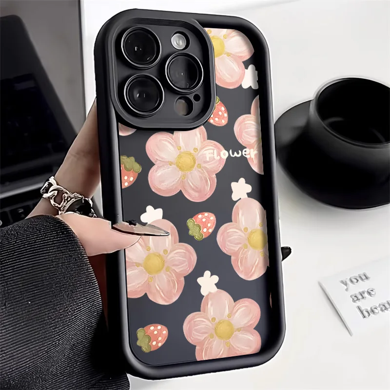 Чехол для телефона с изображением масляных красок iPhone 15 Pro Max чехол 13 11 12 16 14 7 8 Plus X