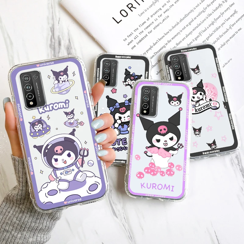 

Cartoon Cute Kulomi Sanrio Transparent Phone Case For OPPO Reno 9 8 7 6 5 4 2 Z Lite Pro SE 5G Silicone Funda Capa Cover