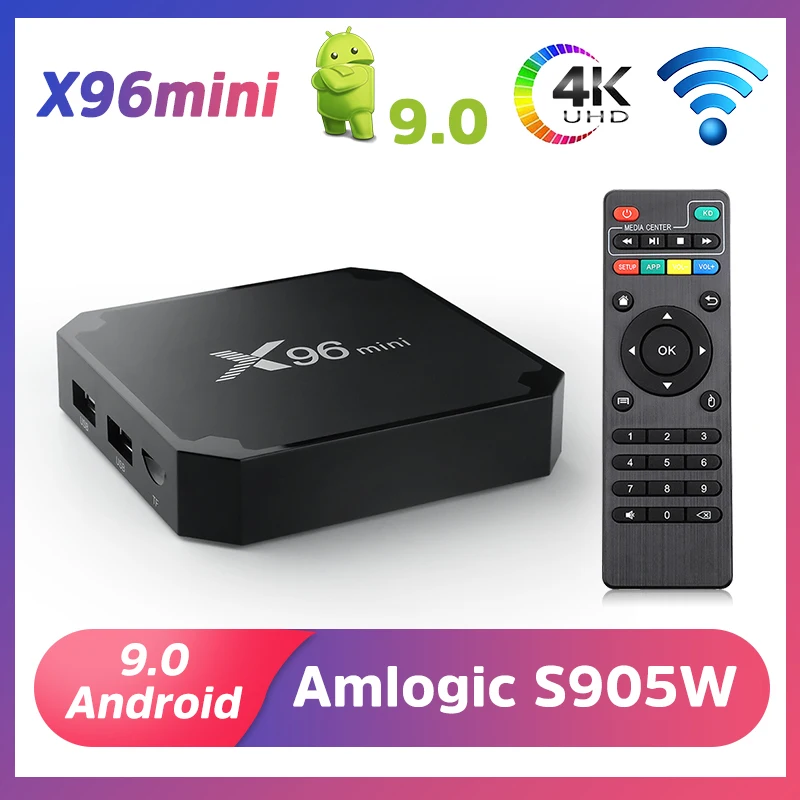 ТВ-приставка X96 Mini Android 9 0 1G/8G Amlogic S905W 2 4 ГГц WiFi Гб 16 Smart TV 4k медиаплеер телеприставка