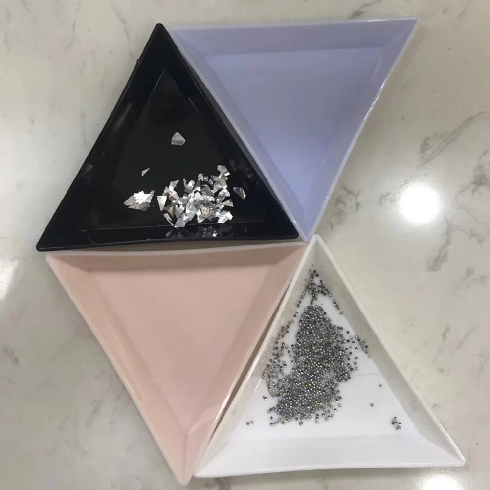 80 шт. треугольные пластины для ногтей маникюрные лотки хранения инструментов