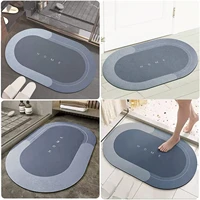 cakeby bathroom mat floor mat super absorbent bathroom mat anti slip soft wrinkle resistant bathroom carpet elliptical door mat