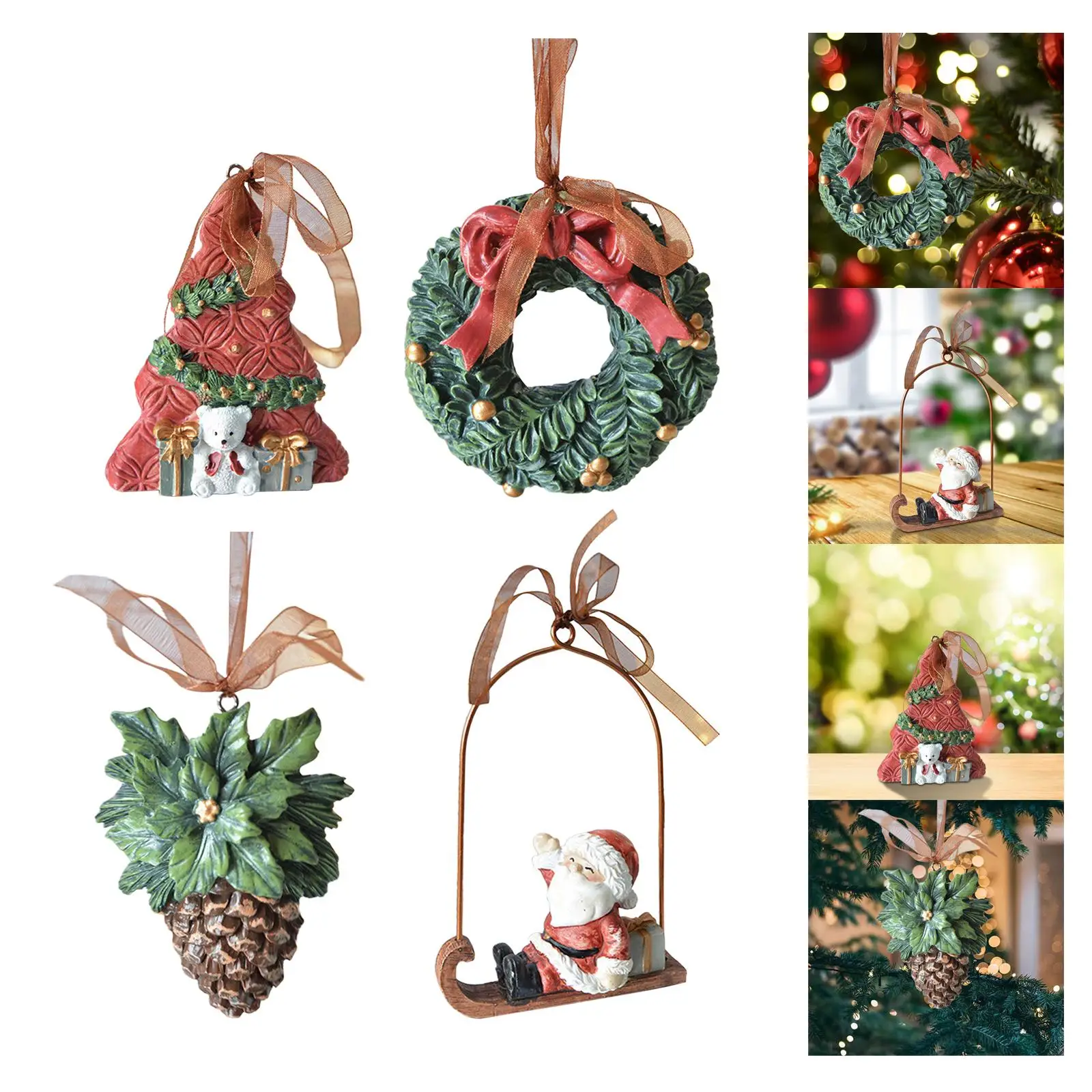 Рождественский подвесной орнамент подвесное украшение из смолы для семейных