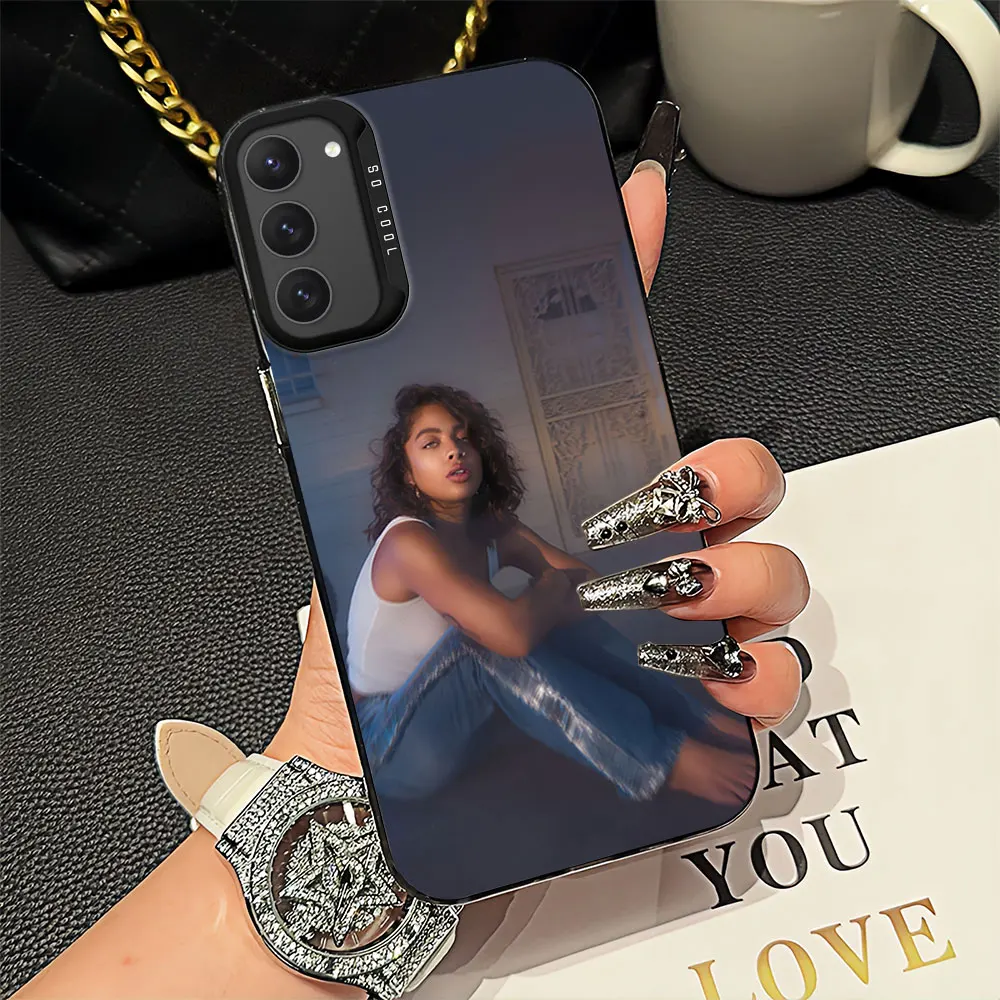 Singer Kiana Ledé Cut Ties For Samsung Galaxy A52 A324G S23 S22 S24 Ultra Black White Shockproof Cover Laser IMD Phone Case