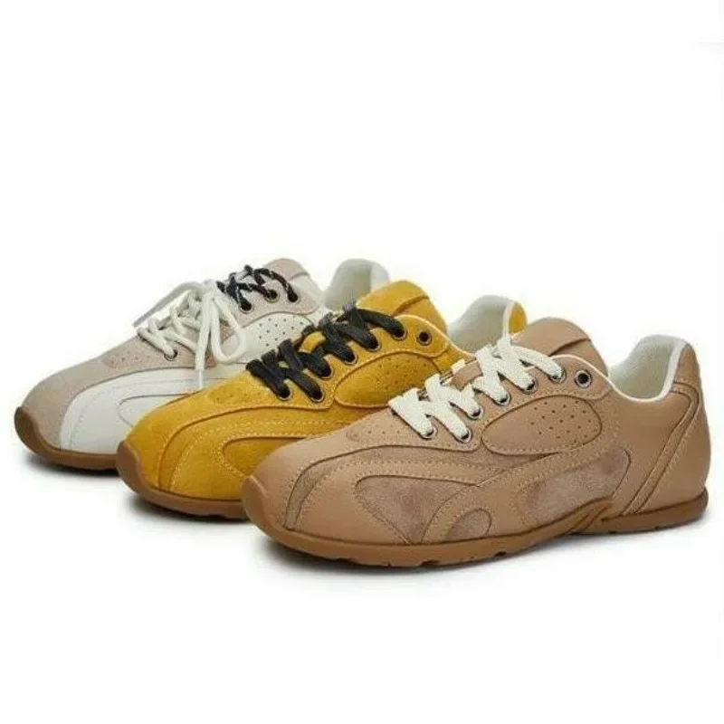 Женские кроссовки из натуральной кожи немецкие на шнуровке Нескользящие