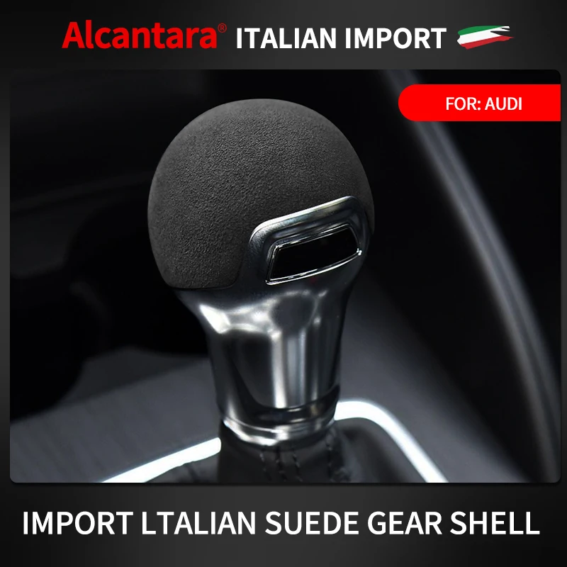 

For Audi A4 A4L A5 A6 A6L Q5 Q7 A7 S6 S7 Car Gear Shift Handle Decor Cover Alcantara Suede Gear Shift Knob Protective Accessory