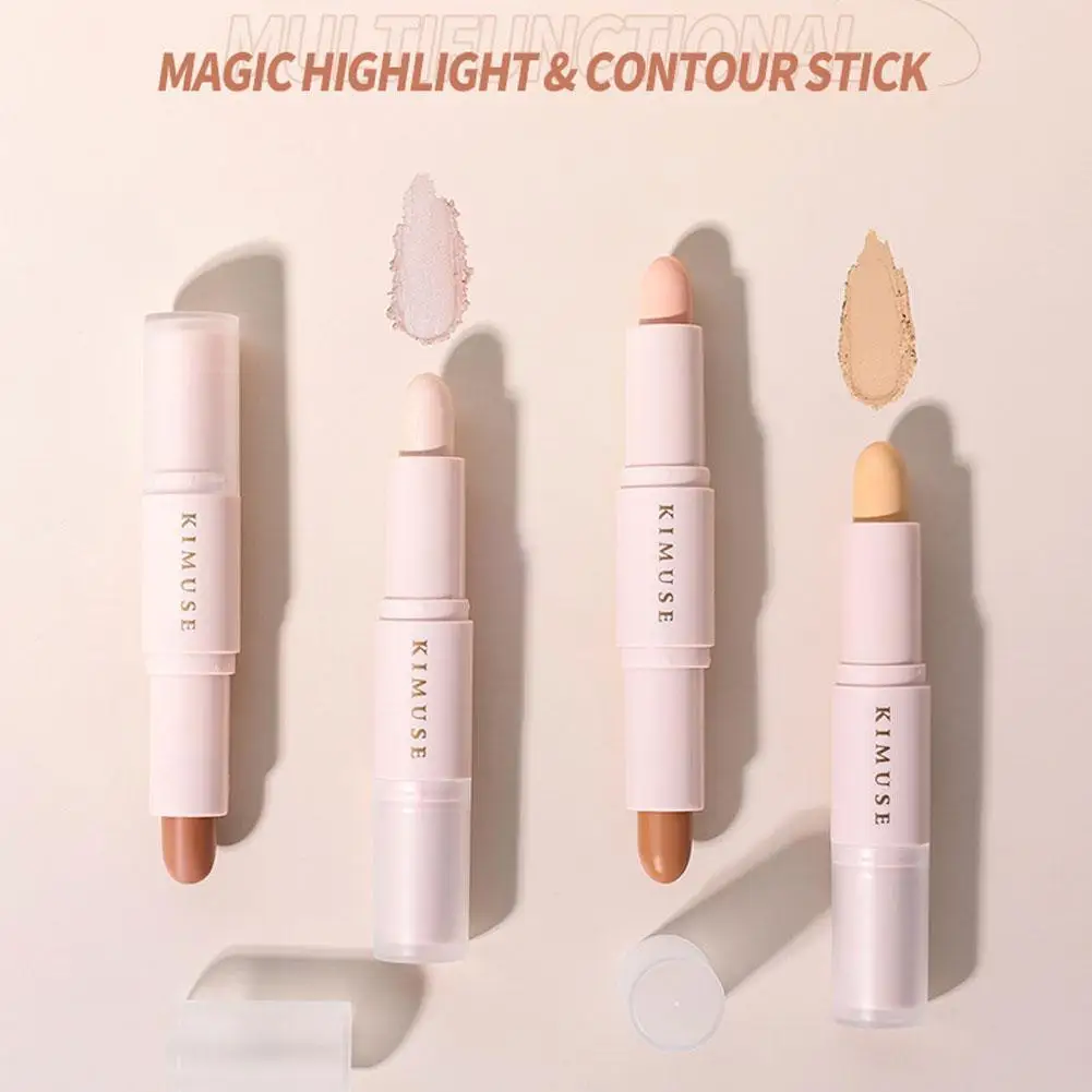 

Double Headed Highlight Repair Stick Brighten Face Corrector Highlighter Contouring Concealer Bronzer Pen 3D Shadow Makeup H2U6