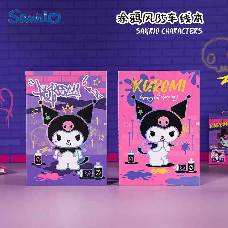 Новинка 2024 г. Sanrio Kuromi B5 линия автомобиля мультяшный милый высококлассный блокнот
