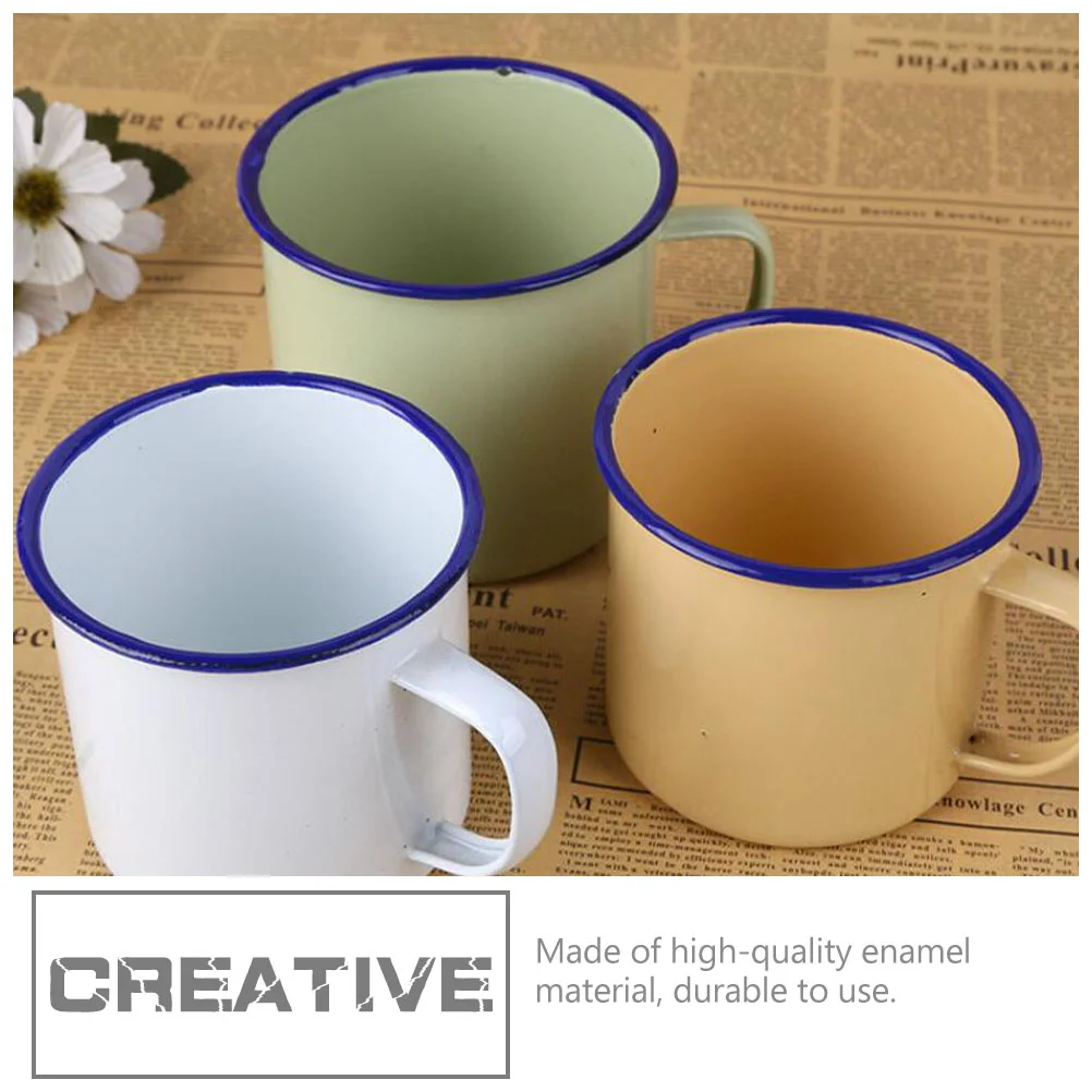 

6 Pcs Enamel Mugs Vintage Mugs Water Storage Cup Water Drinking Cup Tea Cups