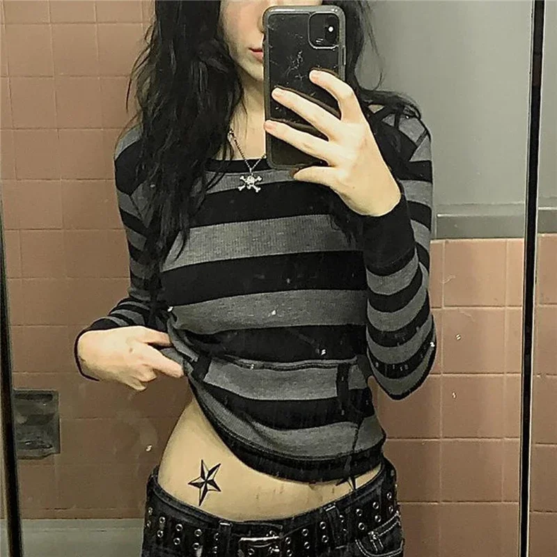 Женская Толстовка Allukasa С Карманами Готический Хип-хоп Свитшот Длинными Рукавами