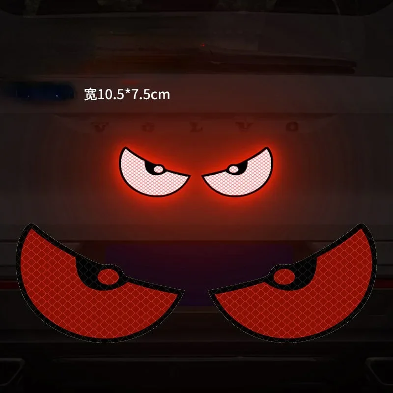 

Светоотражающие наклейки для глаз мотоцикла, наклейки для электромобилей «сделай сам», наклейки для мотоциклетного шлема, предупреждающие наклейки о безопасности, декоративные