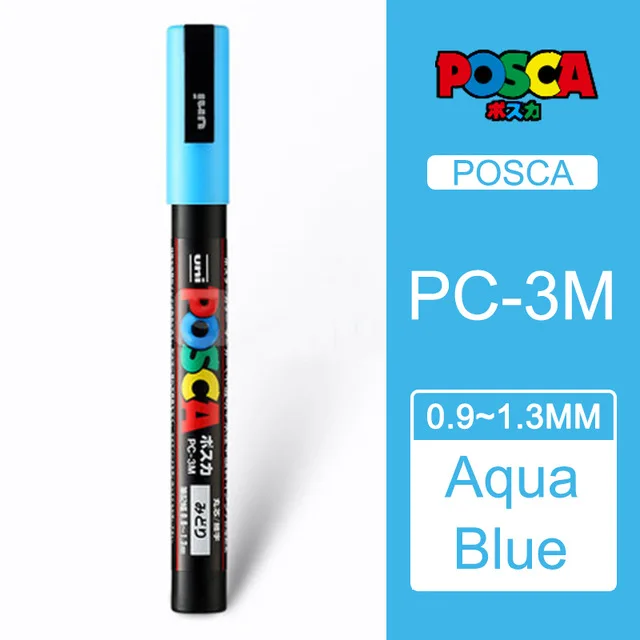 

Маркер UNI POSCA PC-3M POP плакат рекламные товары для рукоделия офисная студенческая живопись аниме ручная роспись канцелярские принадлежности граффити