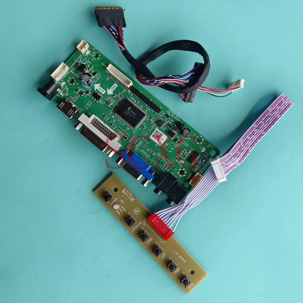 

DIY Kit For N101L6-L02 LED LCD Monitor Controller Board DVI VGA HDMI-Compatible 60Hz LVDS 40 Pins 10.1" 1024*600 Laptops