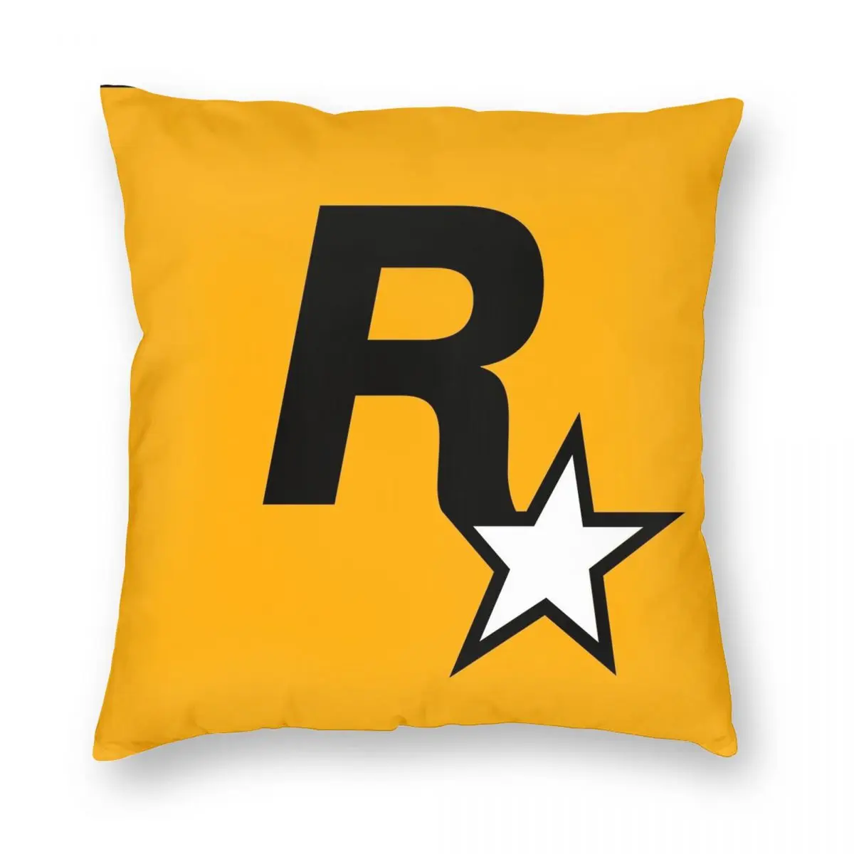 Наволочка для подушки Rockstar полиэстеровый льняной бархатный с принтом