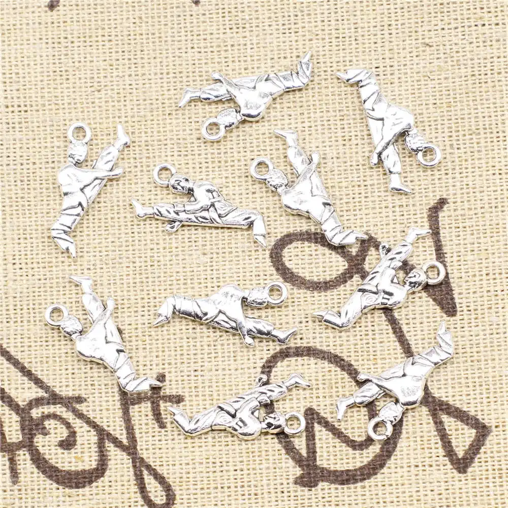 

Taekwondo Phone Charm Pendants Hobbies And Crafts Materials 12X22mm Antique Silver Color 20 Pieces