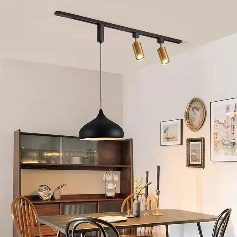 Ретро-люстра в стиле ваби Саби с подвижной дорожкой обеденные настольные лампы