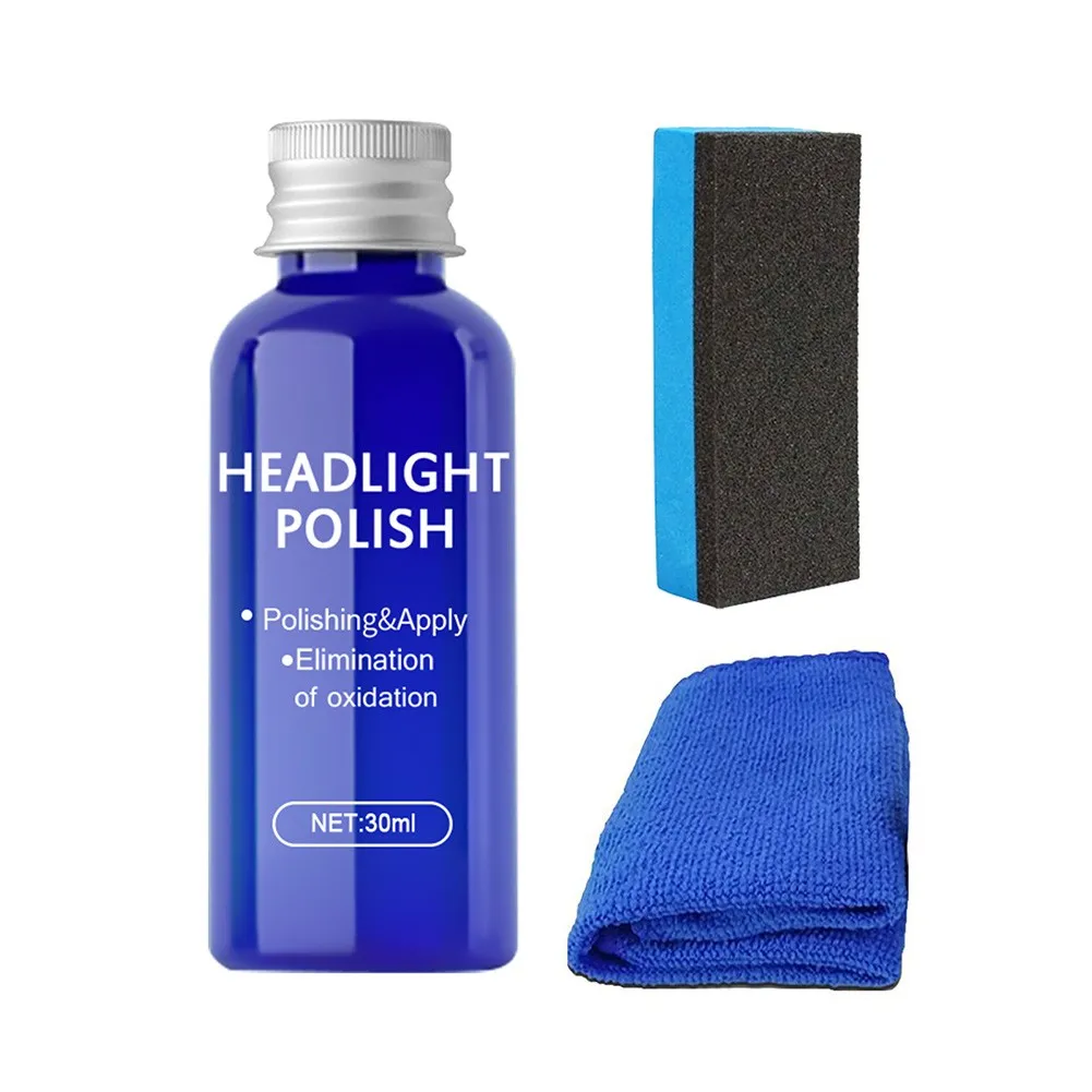 

1 Set Headlight Cover Len Restorer Repair Liquid Polish Cleaner Light Repair Agent Fluid Car-Accessory With Towel And Sponge