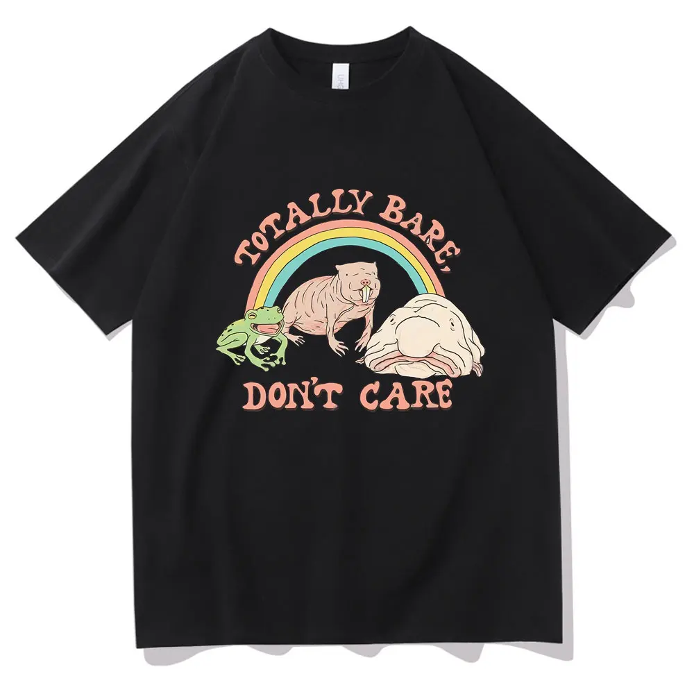 

Totally Bare Dont Care Print Tshirt Short Sleeve Men Women Cotton T-shirts Funny New Crew Neck EU Size Tee Unisex Casual T Shirt
