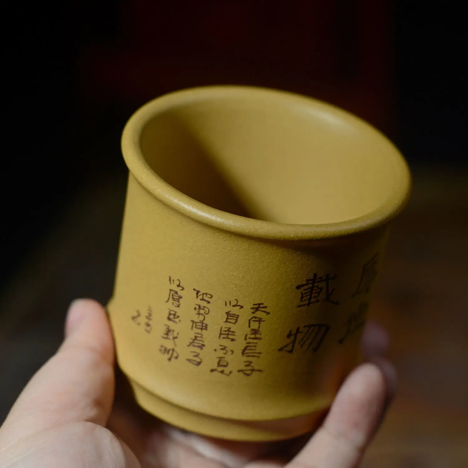 Yixing Zisha Cup необработанная руда Золотая секция глина Бамбуковая чашка одна Ручная
