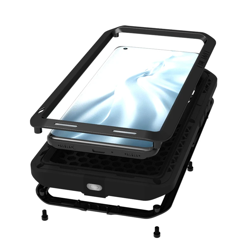 

Lovemei Aluminum For XiaoMi Mi 11 Cases Metal+Gorilla Glass Heavy Duty Protection Doom Armor Cover For Xiaomi Mi 11