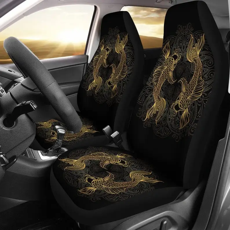 

Pisces Zodiac (Fish) Car Seat Covers, Pisces Lover Front Car Cover Gift, Custom Car Seats, Pair Of Covers, Fish Car Seat Print S