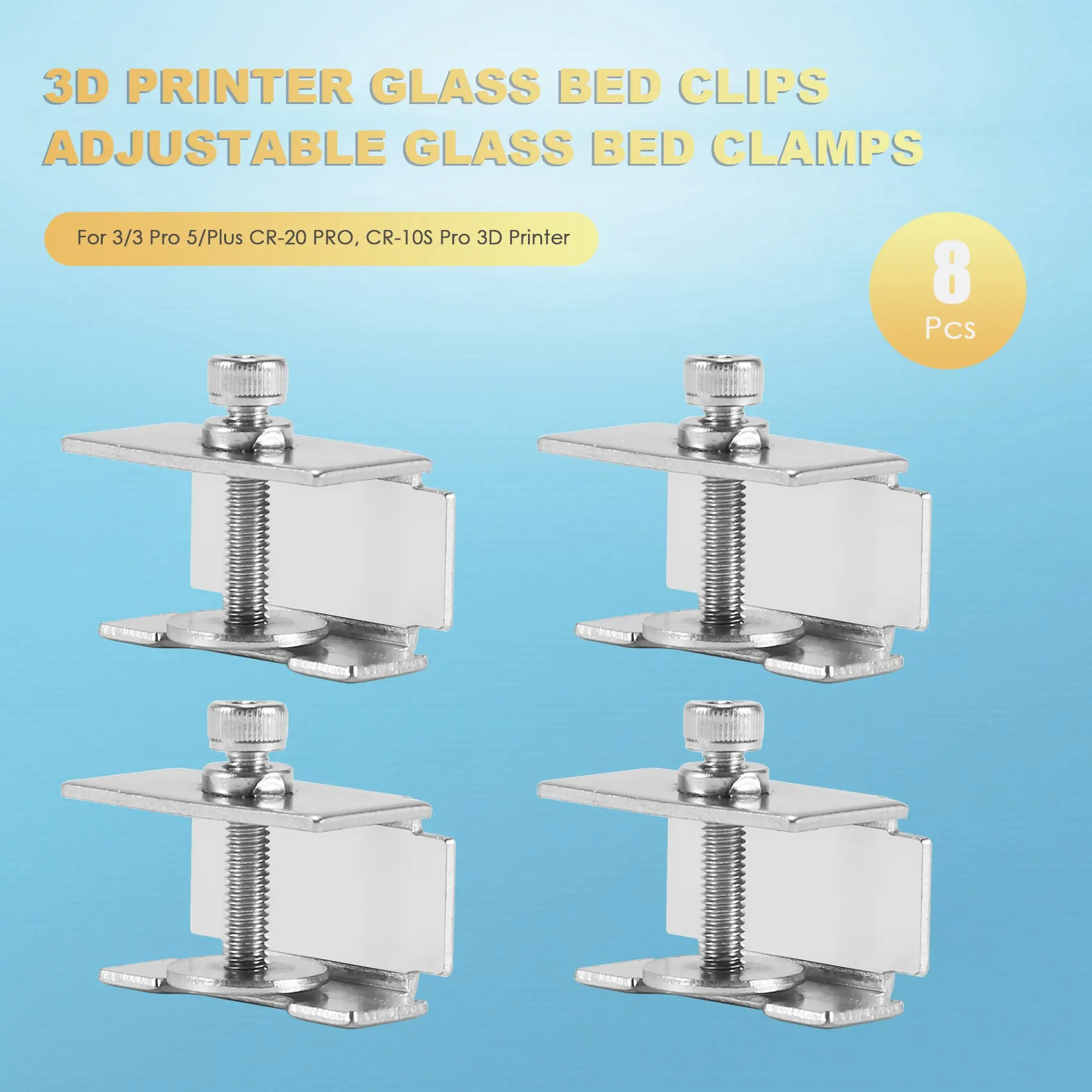 8 шт. зажимы для 3D-принтера Ender 3/3 Pro 5/Plus CR-20 PRO аксессуары