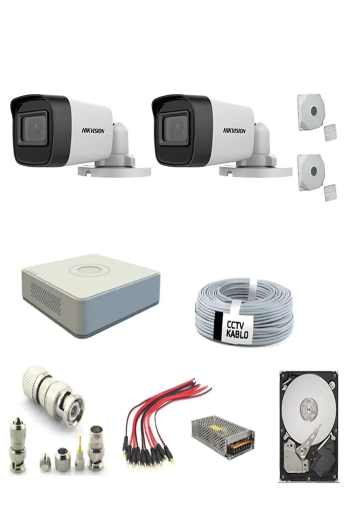 

2 камеры 1080p Full Hd Camera Set-камера безопасности прилагается Gb Harddisk Hkvn2500y2