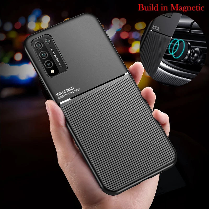 Тонкий Матовый кожаный чехол для телефона Huawei HONOR Play 9X 9A 8X 8 9 10 20 10X Lite 20e 30i 30 Pro V10 V20 V40, магнитный автомобильный чехол