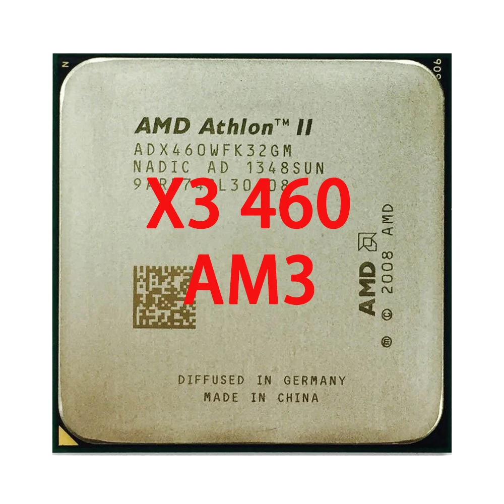 AMD Athlon II X3 460 X3-460 3.4GHz Triple-Core CPU Processor ADX460WFK32GM Socket AM3 938PIN