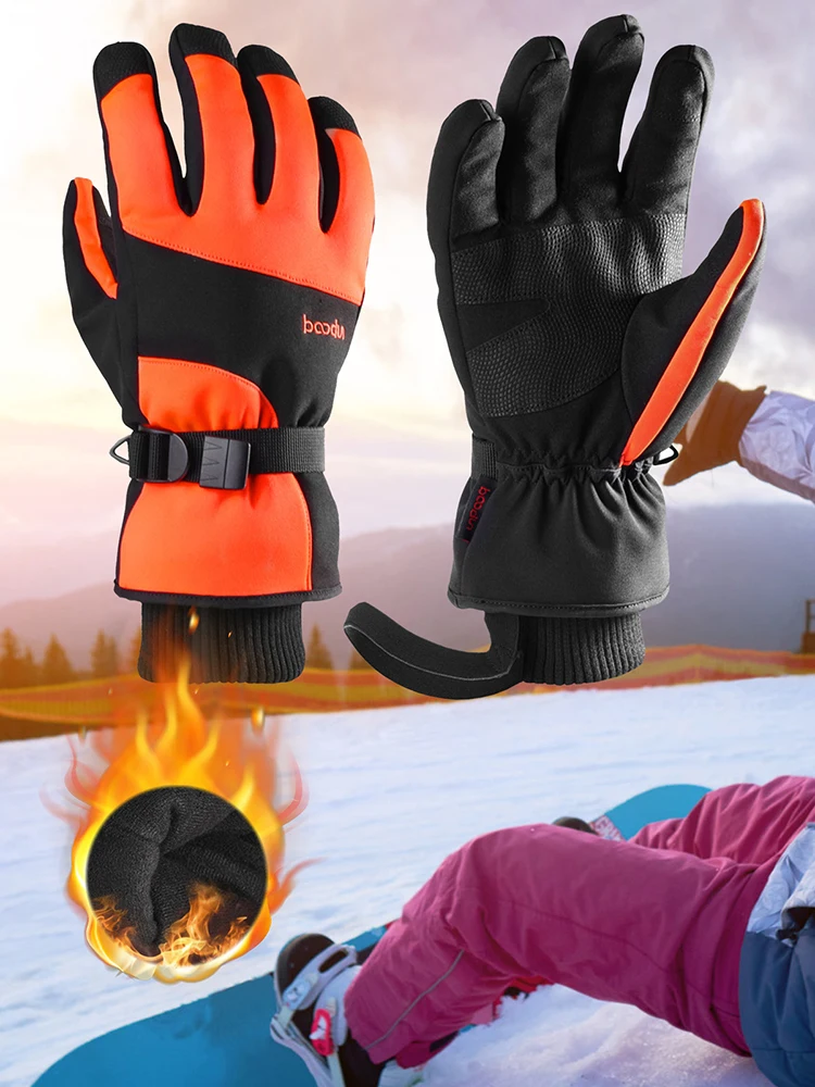 

Winter Snowboard Ski Gloves Snowboard Gloves Motorcycle Riding Snow Gloves For Motorcycle Cycling Riding Snow Waterproof Gloves