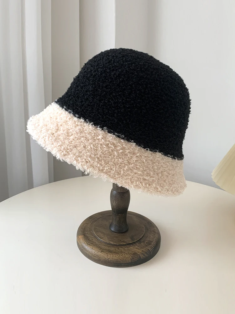 Плюшевый чепчик соответствующего цвета женская осенне-зимняя новинка уменьшает