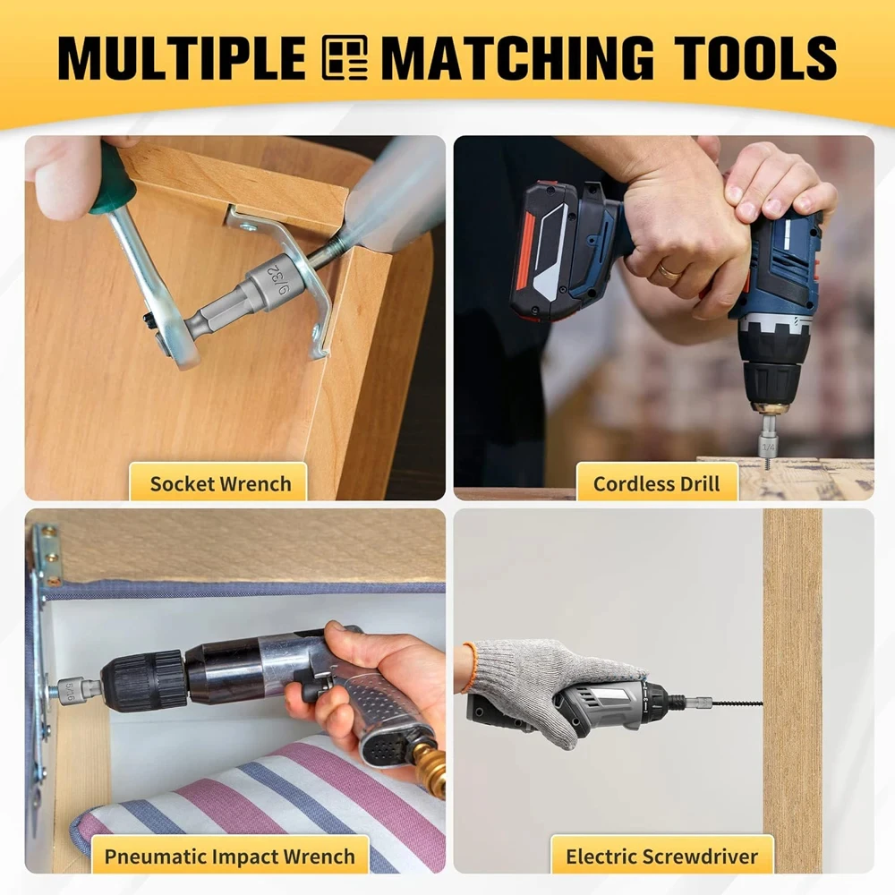 Набор шестигранных торцевых ключей 9/14 шт. с быстросменным патроном для